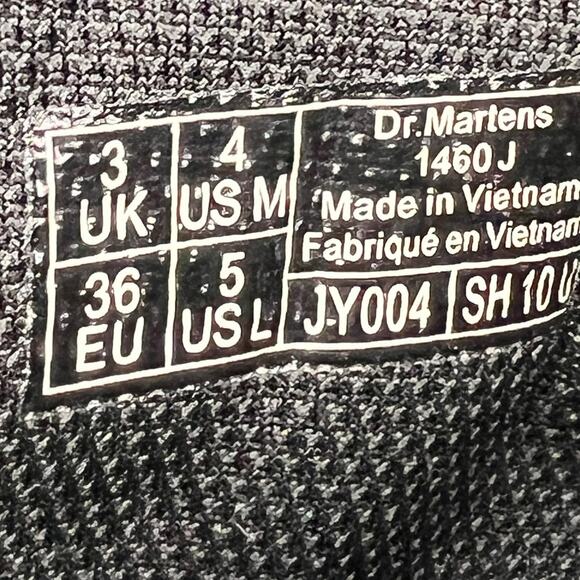 Dr. Martens Unisex 1460 J Black Leather Combat Boots Size M 4 W 5 - Picture 11 of 11